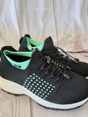 Comfort Wear Ortho Stretch Comfort Sneakers Shoes Sock Top Nurse Womens 9 40